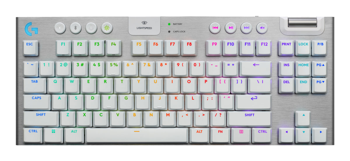 TECLADO LOGITECH G G915 LIGHTSP EED TKL WHITE LOW PROFILE RGB BT - Accesorios para Componentes