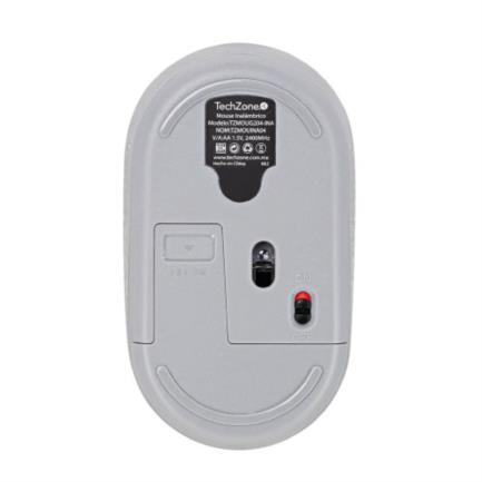 Mouse Inalámbrico TechZone 1600 DPI 4 Botones 2.4GHz USB 10m Gris