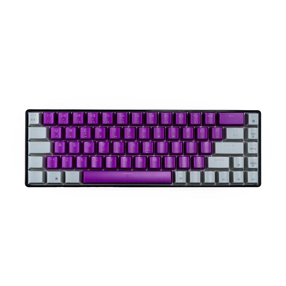 NA-0963M - NACEB TECLADO MECANICO RGB 69 TECLAS MORADO CON EXTRA KEYCAPS NA-