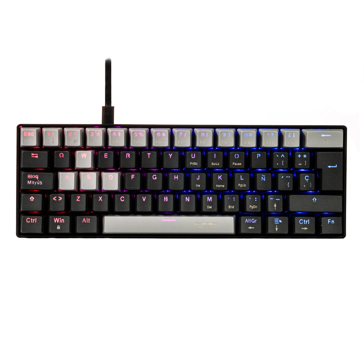NA-0968 - NACEB TECLADO MECANICO GAMER 60 BLACK VIPER NA-0968
