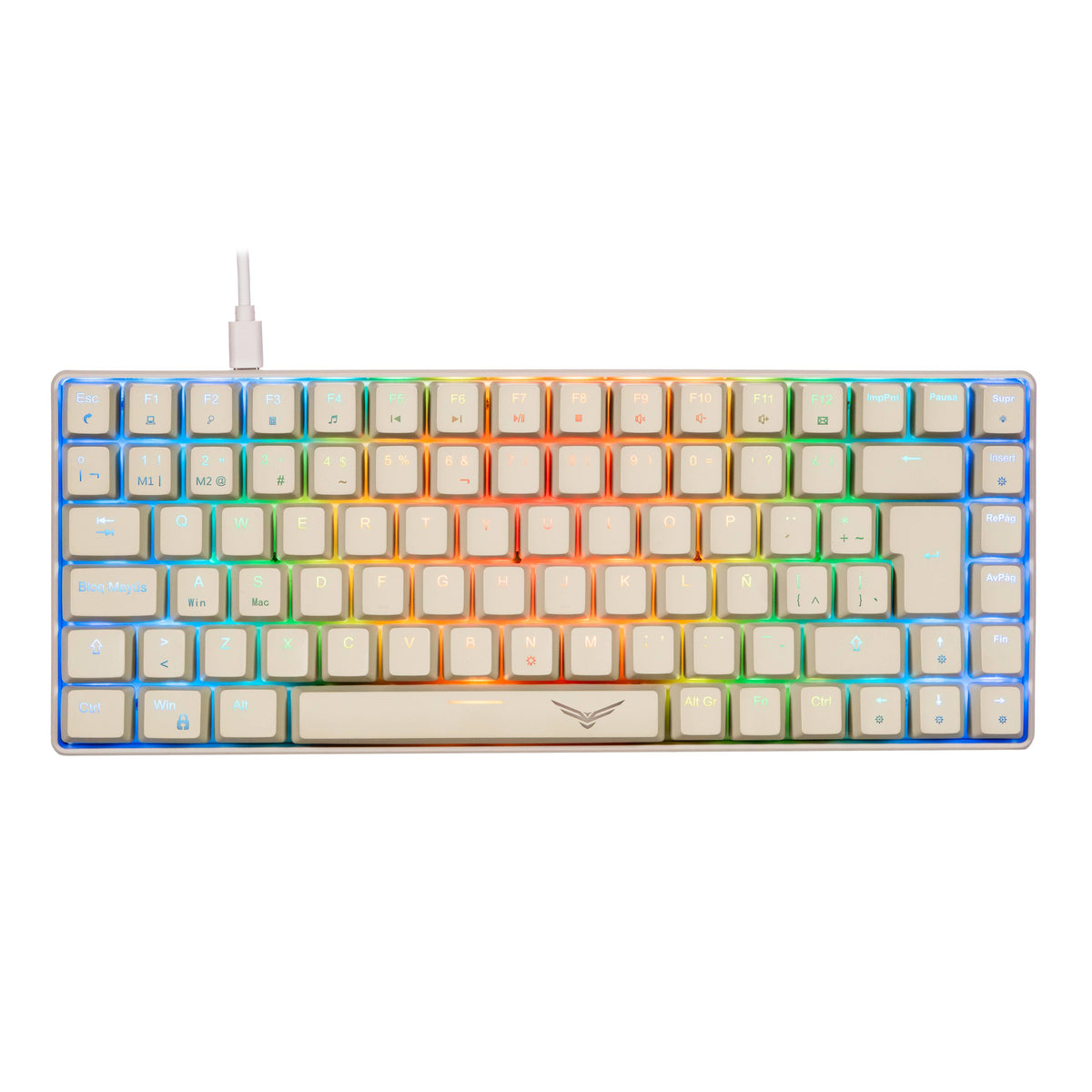 NA-0970 - NACEB KB M GAMER RGB 80 COMPAC 84 TECLAS GRY BASILISK