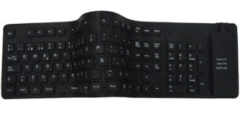 Teclado Flexible BROBOTIX 801935, USB, Negro, para Notebook/PC
