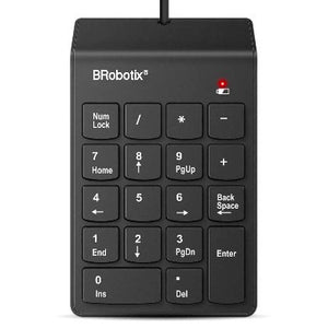 BRobotix 963234 teclado numérico Portátil USB Negro
