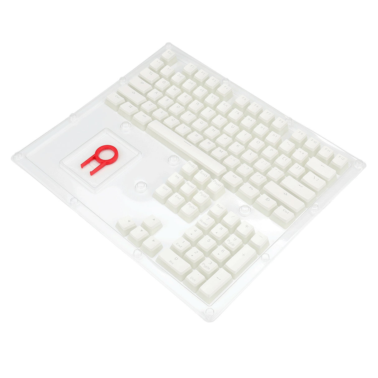 Redragon Keycaps A130W-SP, 104 Teclas, Compatible con Mecánicos, Blanco