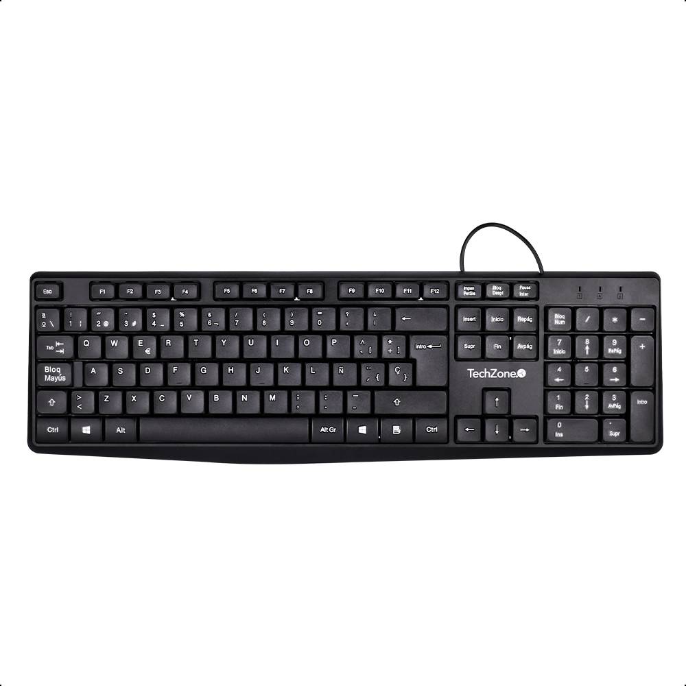 Teclado Numérico Alámbrico TECHZONE TZACTCA04 Mini USB Negro