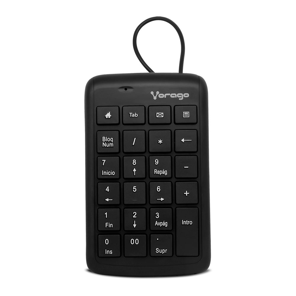 Teclado VORAGO KB-105, USB, Notebook/PC, Negro