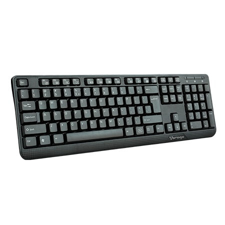Teclado VORAGO KB-102, USB, Alámbrico, Universal, Negro