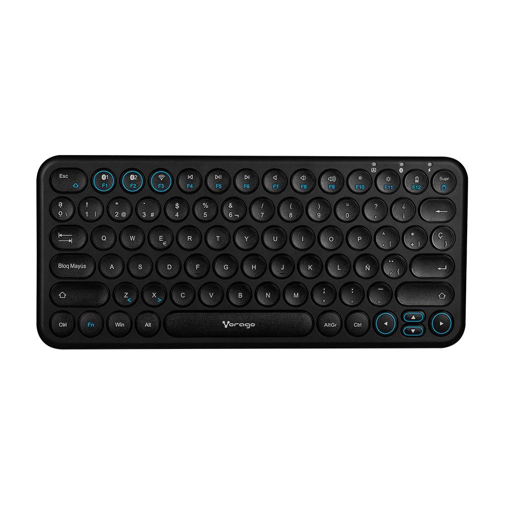 VORAGO Teclado KBW-400, Tipo Empresarial, Conexión USB, Diseño Ergonomico