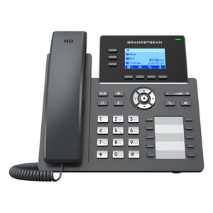 Grandstream Networks GRP2604P teléfono IP Negro 3 líneas LCD, Terminal con conexión por cable, 2000 entradas