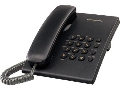 Panasonic KX-TS500 Teléfono analógico Identificador de llamadas Negro, 100 entradas