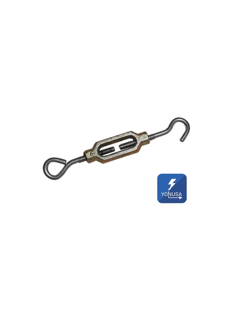 Tensor para líneas de cercas eléctricas Yonusa TEN532Z, aleación de zinc, resistencia a la corrosión, calibre 10, 70 Kg