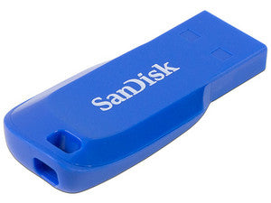 Unidad Flash USB 2.0 SanDisk Cruzer Blade de 16 GB. Color Azul.