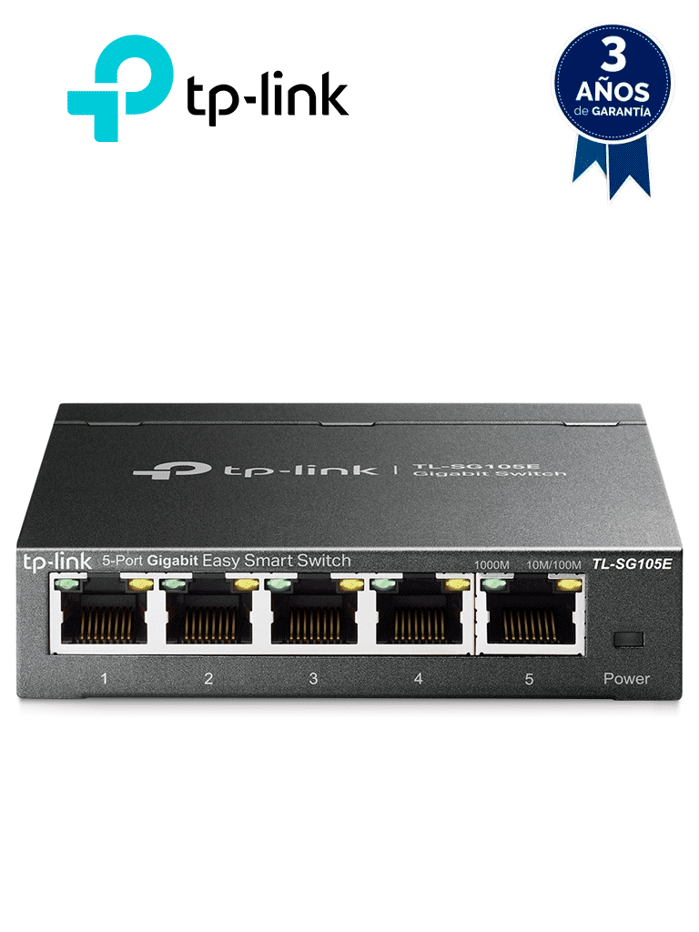 TP-Link Switch 5 Puertos Gigabit TL-SG105E, 10/100/1000 Mbps, RJ45