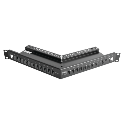 TMPNLZA2401 - Patch Panel / 24 Puertos Modulares / Diseño Angulado / Blindado / 1UR / 19"