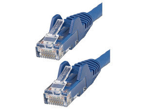 StarTech.com Cable de 10m CAT6 Ethernet - LSZH - Cable de Red RJ45 UTP de 10Gb - 650MHz - PoE de 100W - Latiguillo Snagless con Alivio de Tensión - sin Traba - ETL - Azul Cable Azul 15 m Cat6 U/UTP (UTP)