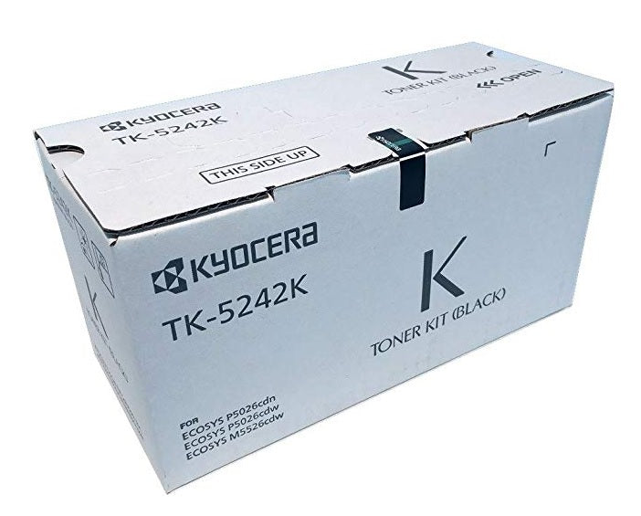 KYOCERA Toner TK-5242K, 10,000 Páginas, Compatible con Impresoras, Negro