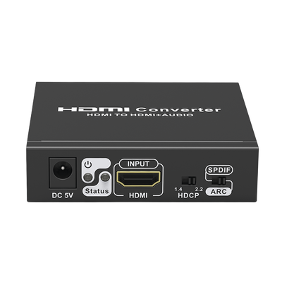 TT3061 - Extractor de Audio HDMI / 4K 60 Hz HDR / Salida SPDIF + Coaxial + R/L 3.5 mm / ARC / HDCP 1.4/2.2 Bidireccional / Salida HDMI Solo Video