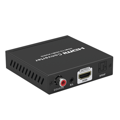TT3061 - Extractor de Audio HDMI / 4K 60 Hz HDR / Salida SPDIF + Coaxial + R/L 3.5 mm / ARC / HDCP 1.4/2.2 Bidireccional / Salida HDMI Solo Video