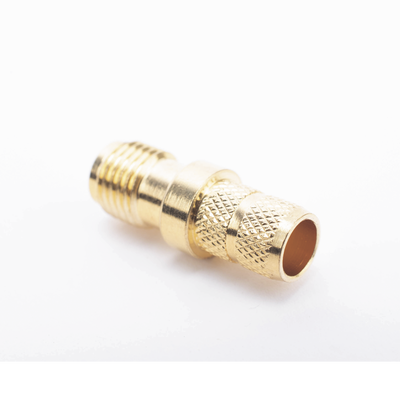 TT-SM-0023 - Conector RF / SMA Hembra Inverso / Anillo Plegable / Compatibilidad RG-8/X, LMR-240 / Oro/Oro/Teflón