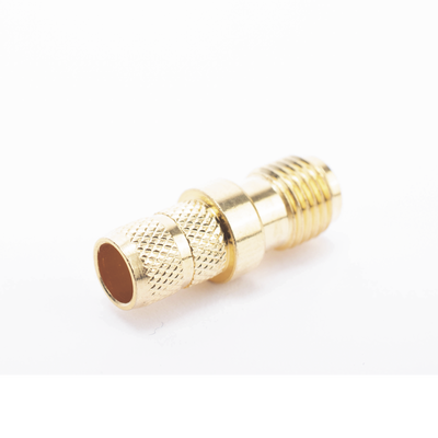 TT-SM-0023 - Conector RF / SMA Hembra Inverso / Anillo Plegable / Compatibilidad RG-8/X, LMR-240 / Oro/Oro/Teflón