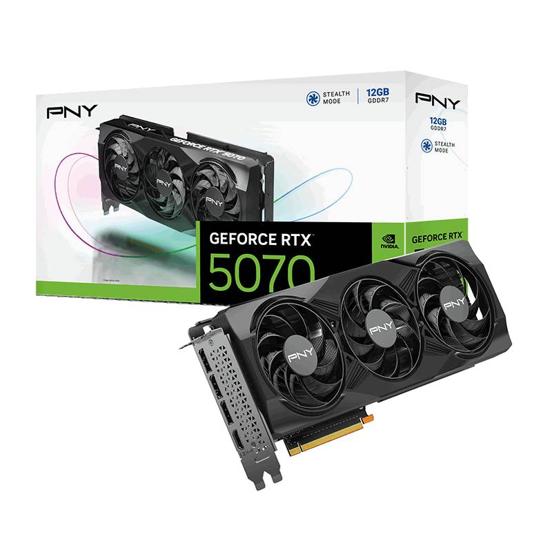 PNY Tarjeta de Video RTX 5070, 8GB GDDR6, 256-bit, HDMI 2.1