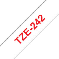 TZE242 - Brother TZE-242 cinta para impresora de etiquetas Rojo sobre blanco