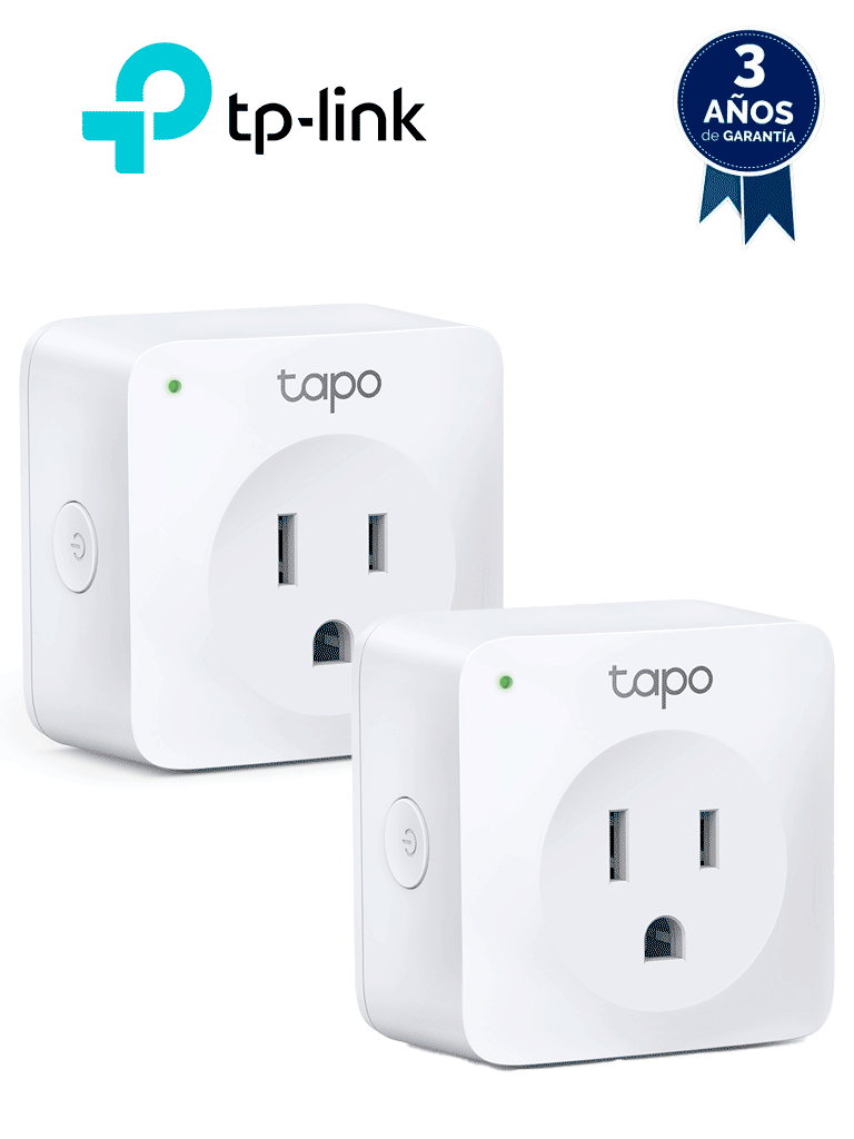 Mini enchufe inteligente Wi-Fi TP-LINK Tapo P100, ahorro energético, 2-pack