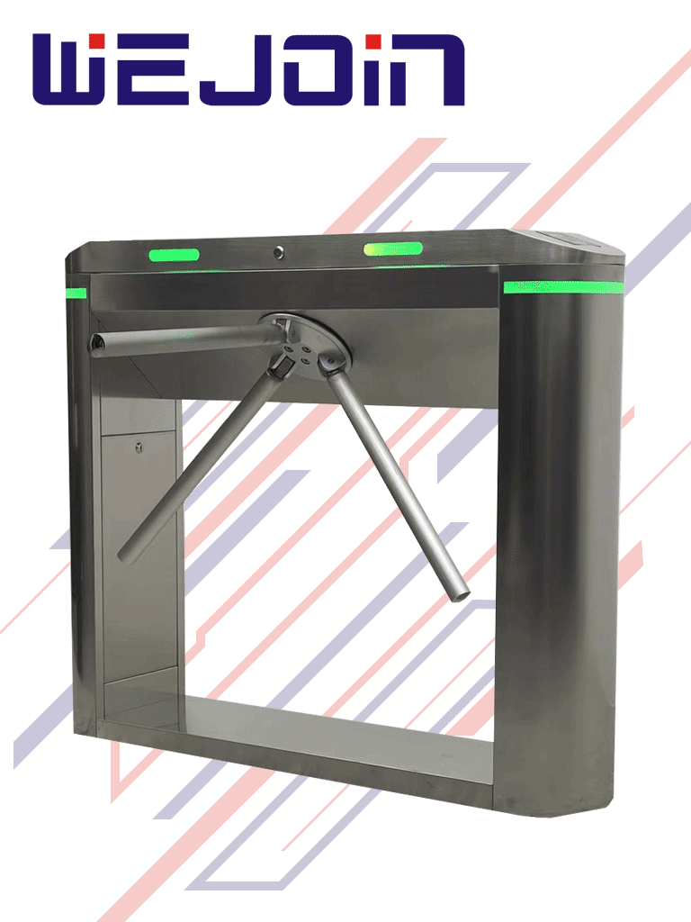 Torniquete Industrial WEJOIN WJTS212, Servo Motor 3M Ciclos, Bidireccional, Alto Flujo, Acero Inoxidable, LED, Sin Contacto, Semi-Exterior