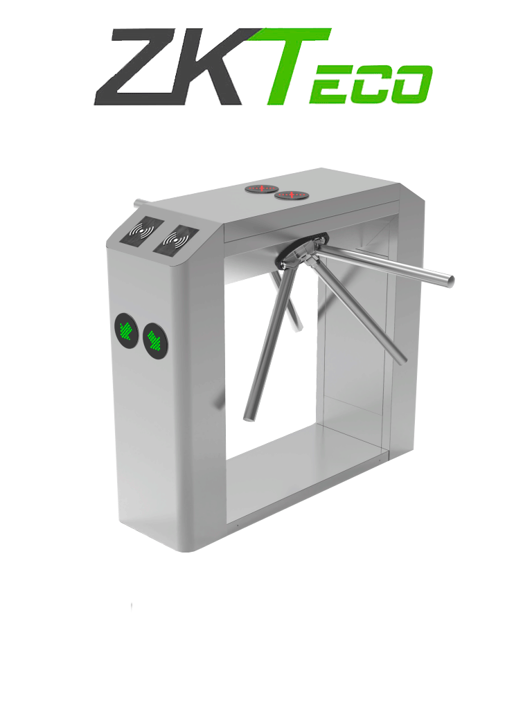 Torniquete Doble Carril ZKTECO TS2200PRO Bidireccional Acero Inoxidable LED 110V