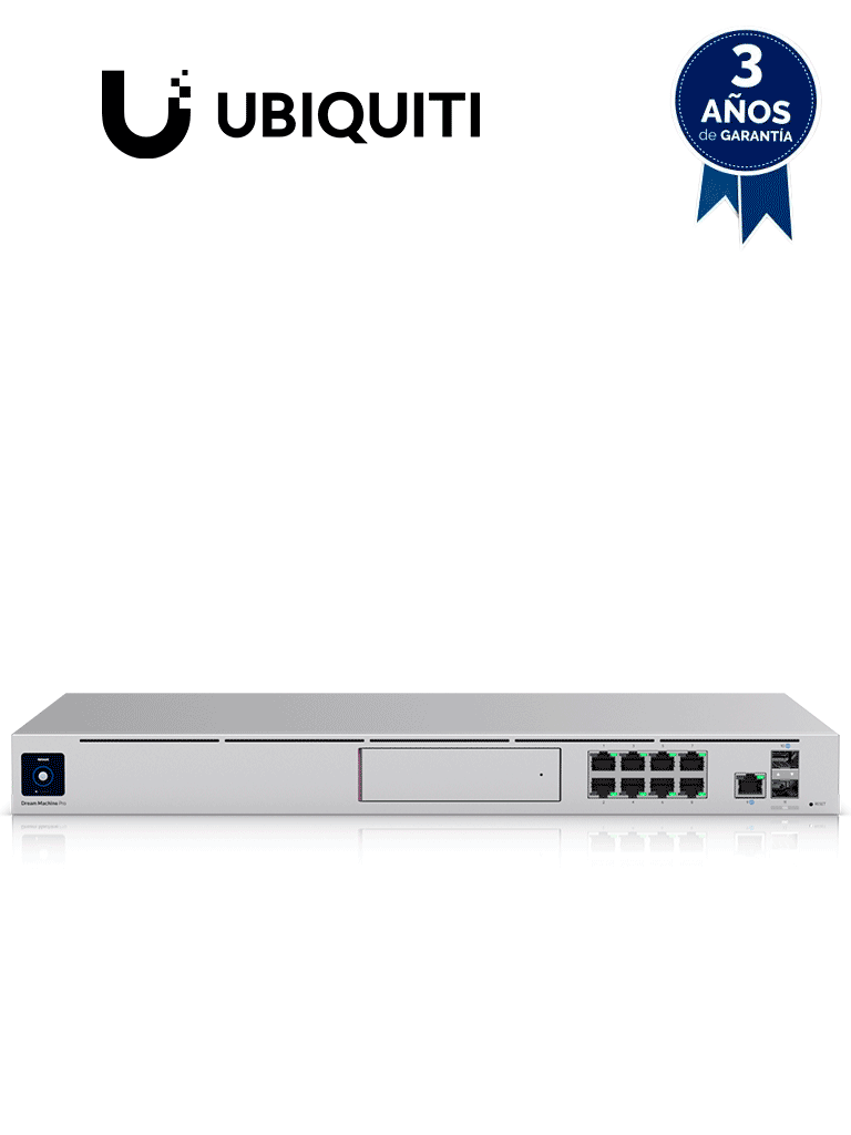 Ubiquiti UDM-PRO UniFi Dream Machine Pro, 1 WAN 10G SFP+, 8 Puertos Gigabit RJ45, 1U