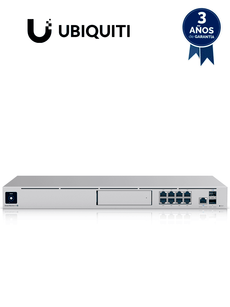 UDM-SE UBIQUITI Se- unifi dream machine special edition/ 1 puerto wan 2.5g rj45 y 1 puerto wan sfp+/ 8 puertos lan rj45 con poe/ 1 lan sfp+/ 128 gb de memoria interna/ aplicaciones unifi integradas#preventa #ubi79