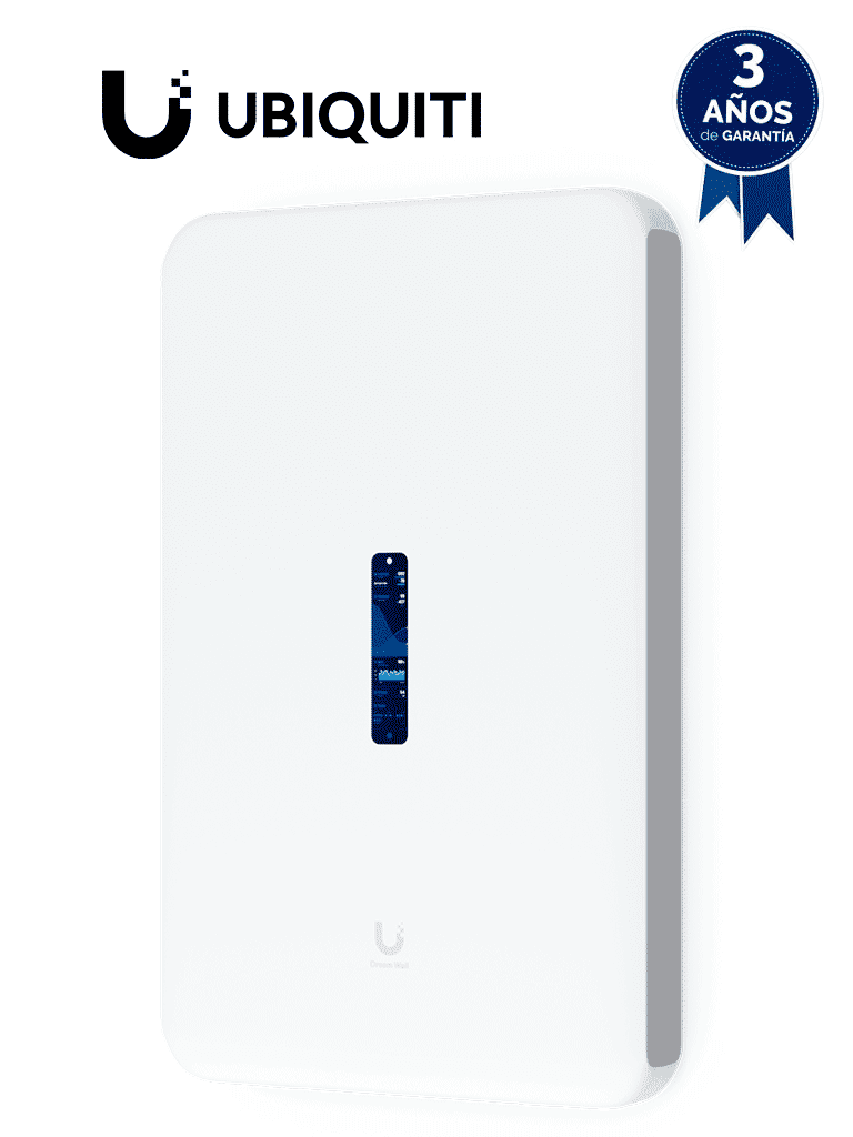 Ruteador Ubiquiti UDW Dream Wall, UniFi Switch 17 Puertos GbE PoE, WiFi 6 MU-MIMO 4x4, 128GB SSD Interno, Balanceo de Cargas, 2 WAN 2.5 GbE y 10G SFP