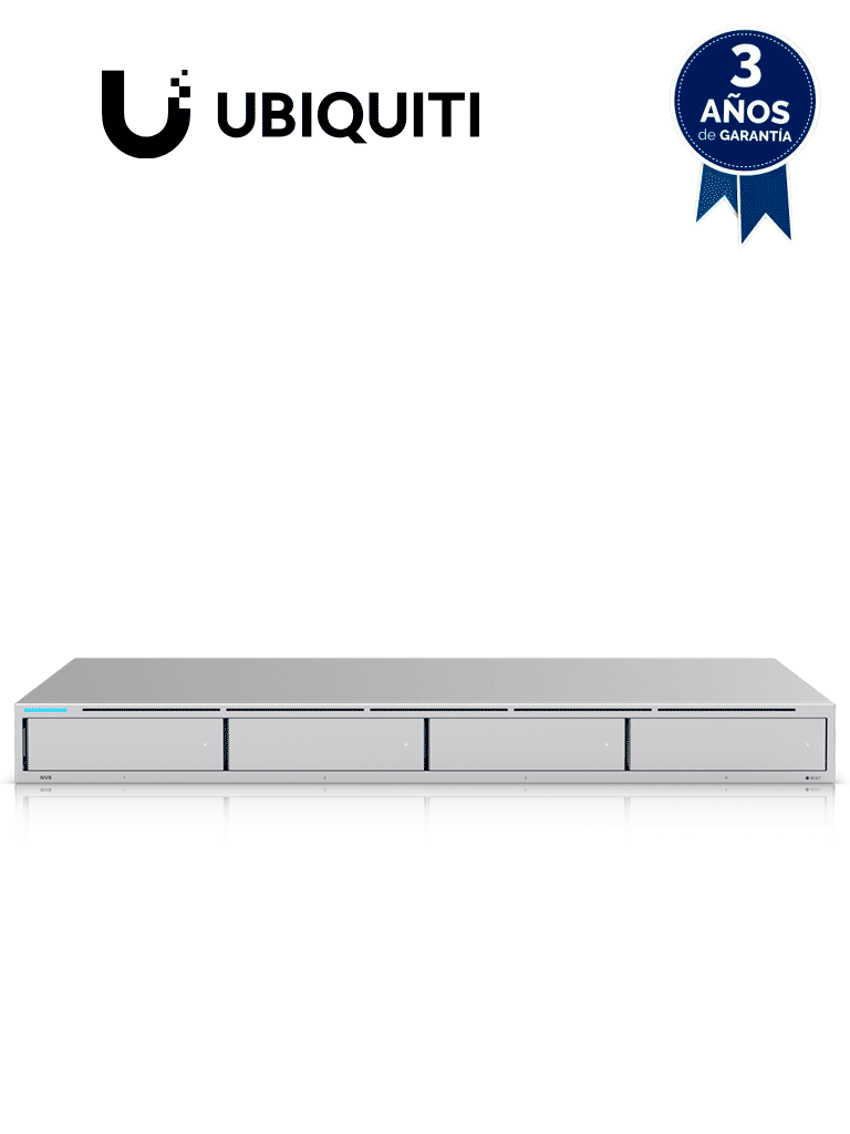 NVR Ubiquiti UNVR con 4 bahías para disco duro, recomendado para 15 cámaras 4K, puerto Gigabit RJ-45