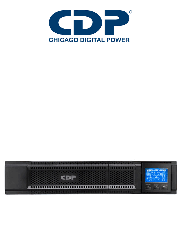 UPS Online 2000VA / 2000W / 8 Terminales de salida / 4 Terminales programables / Pantalla LCD / 5min a plena carga