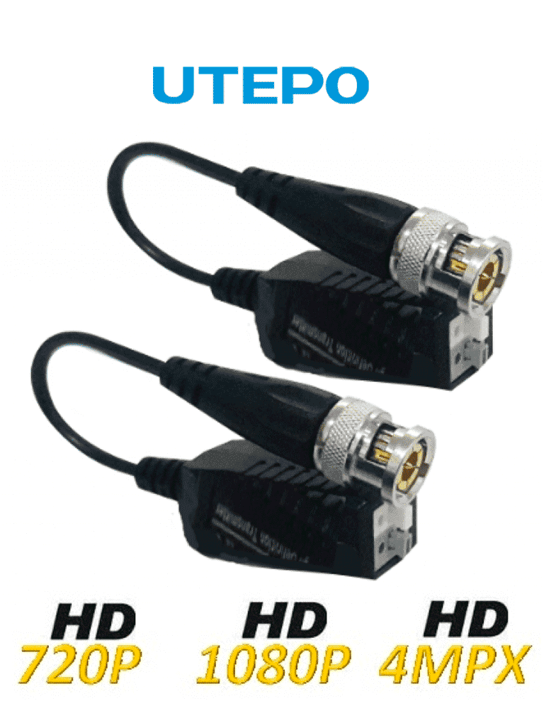 Transceptores Pasivos UTEPO UTP101PHD450 - 50 Pares, 4MP a 200m, 1080p a 250m, 720p a 300m, HDCVI, TVI, AHD, CVBS