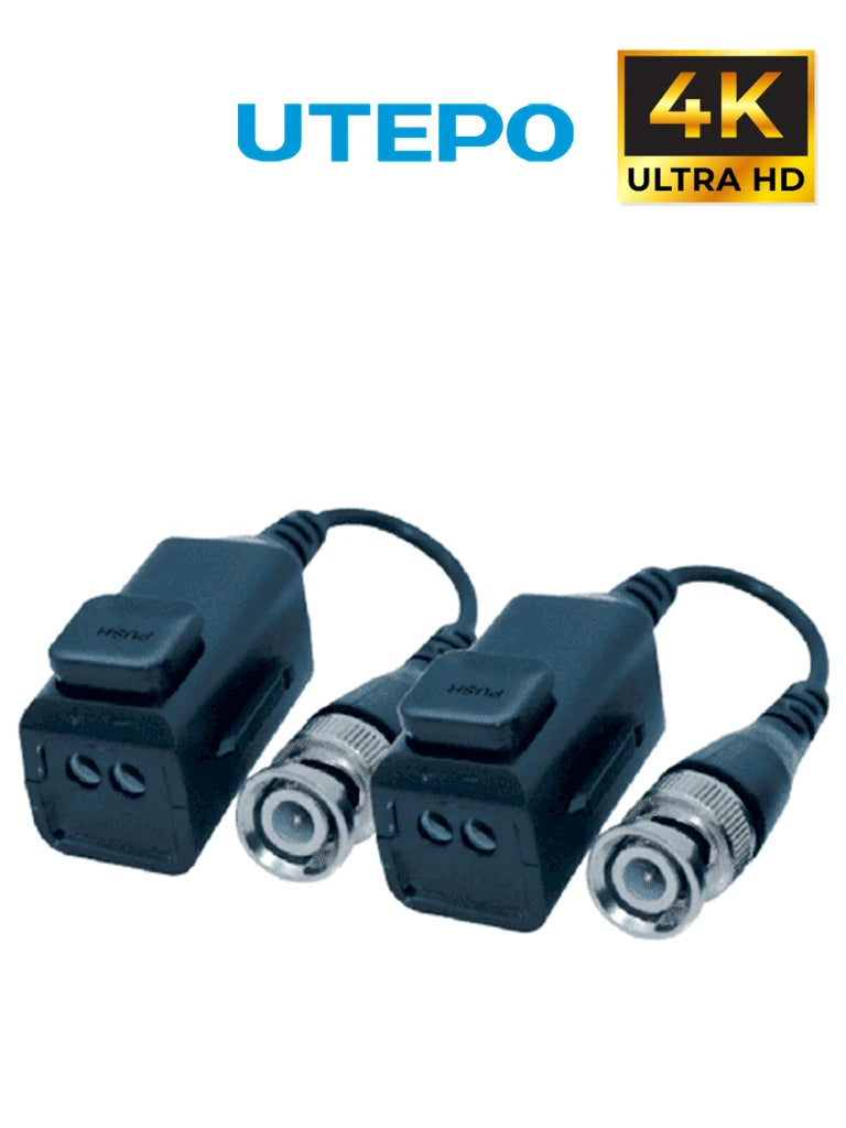 UTEPO Transceptor Pasivo UTP101P-HD6, 4K hasta 150m, 4MP a 200m, Soporta HDCVI/HDTVI