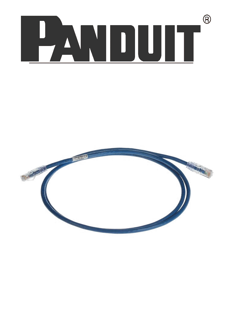 Patch cord PANDUIT UTP Cat 6 / 24 AWG / 7 pies (2.13 m) / Categoría 6 / Azul