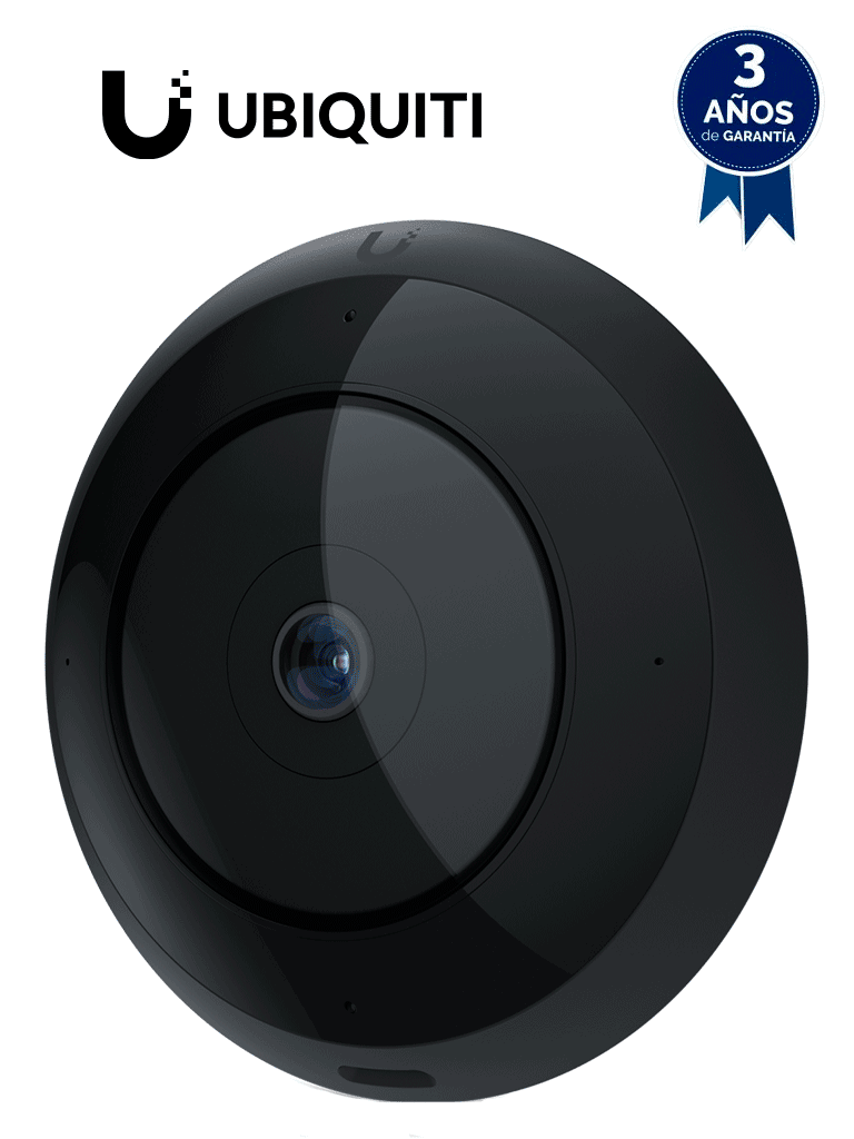 Cámara Ubiquiti UVC-AI-360 Fisheye 4MP PTZ 360 IR 9m IA Personas Matrículas Audio POE Vandalismo
