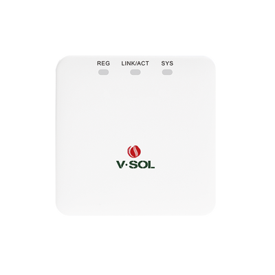 V2801-SC - ONU Bridge EPON/GPON / 1 Puerto SC/UPC / 1 Puerto LAN Gigabit / Roseta Integrada / 91x91x41 mm / 4W