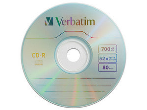 CD-R Verbatim de 700MB, 80Min., 52x, Caja Slim, 50 piezas, Velocidad Grabación Rápida