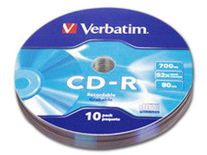 Disco Verbatim CD-R 52x 700MB torre 10 p