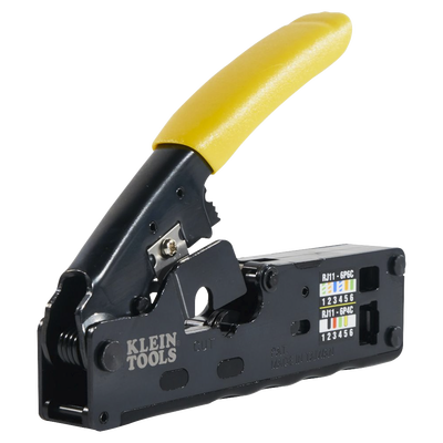VDV-226-107 - Ponchadora/Pelacables/Cortacables / Matraca ciclo completo / RJ45-RJ11/12 / Cat3-Cat5e-Cat6 / Compacta ergonómica