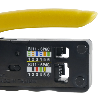 VDV-226-107 - Ponchadora/Pelacables/Cortacables / Matraca ciclo completo / RJ45-RJ11/12 / Cat3-Cat5e-Cat6 / Compacta ergonómica