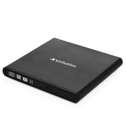 Verbatim Slimline CD/DVD unidades de disco óptico Negro Horizontal Portátil DVD-RW