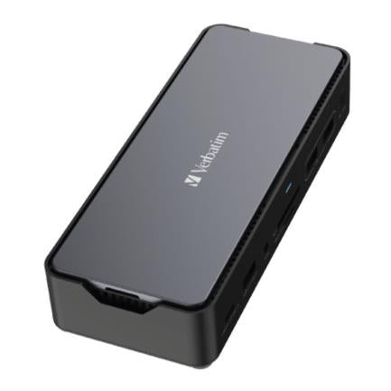 Docking Verbatim Carcasa SSD USB-C Pro 15 en 1 80W Negro, Suministro Eléctrico