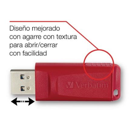 Memoria USB Verbatim Flash Store n Go 32GB USB 2.0 Color Rojo