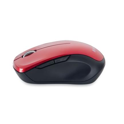 Mouse VERBATIM Inalámbrico Silencioso USB-C 1600 DPI - Rojo, 2 Botones Programables, Ergonómico
