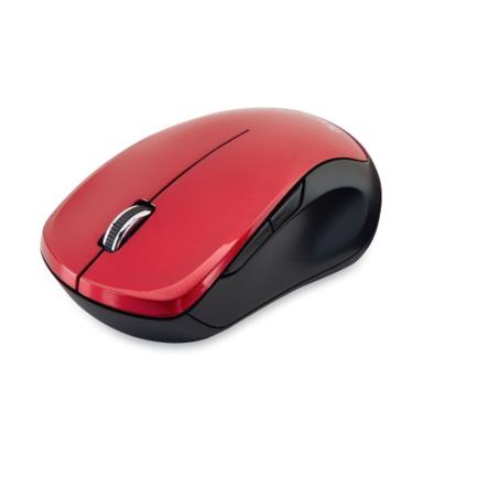 Mouse VERBATIM Inalámbrico Silencioso USB-C 1600 DPI - Rojo, 2 Botones Programables, Ergonómico