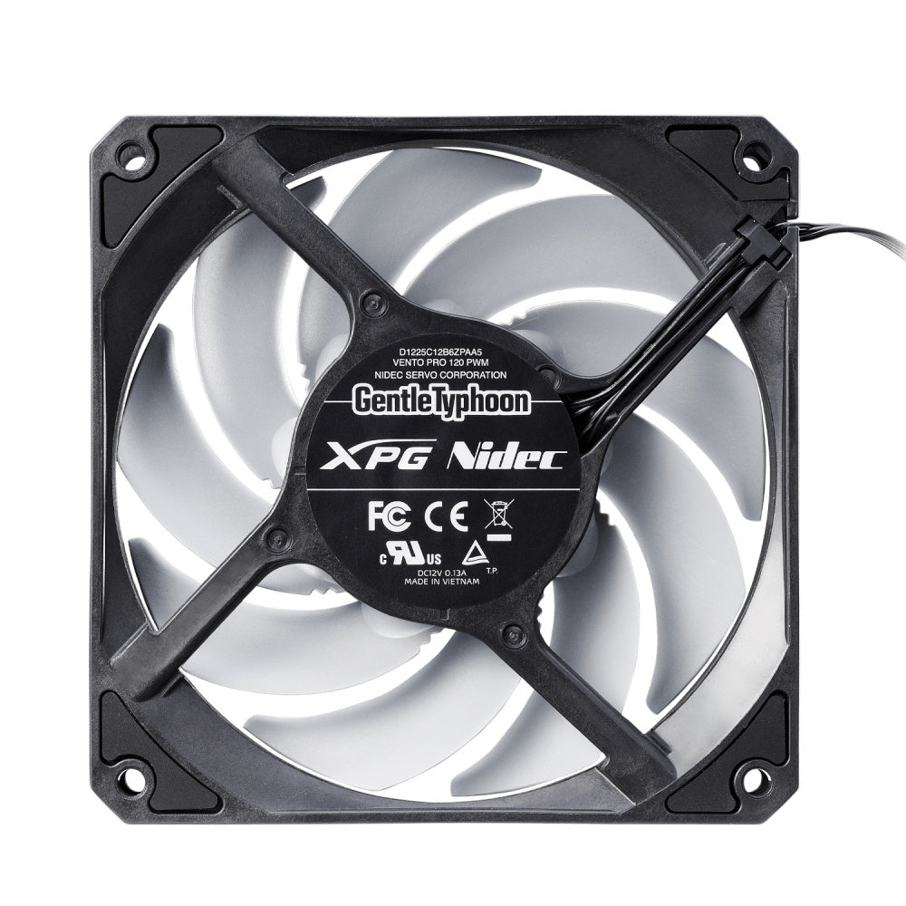 Ventilador 120 PWM Vento Pro XPG, 120mm, 4 Pines, Negro