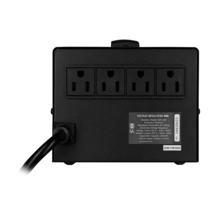 Regulador de Voltaje Vorago AVR-400 3000VA/1800W 4 Contactos para Electrodomésticos